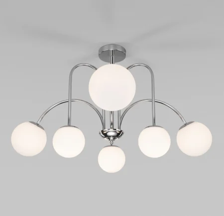 LUSTRE - Lustră 8227/6 CH cu 6 LED-uri G9 – design argintiu elegant pentru spații moderne