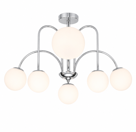 Lustră 8227/6 CH cu 6 LED-uri G9 – design argintiu elegant pentru spații moderne [1]
