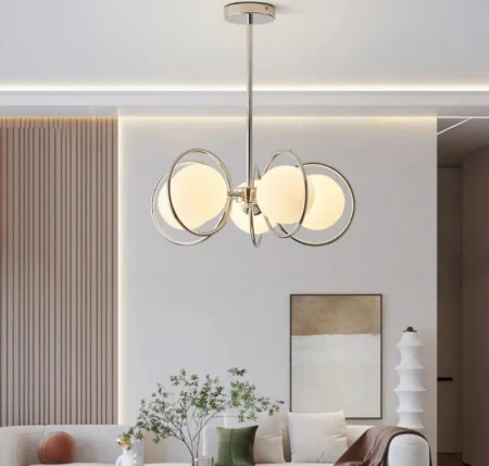 LUSTRE - Lustră crom 8902/5 CH, 5 becuri E27, 50 cm diametru