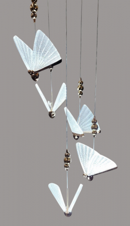 Lustră 985/5 Fluture, LED reglabil, 5 pendule aurii [2]