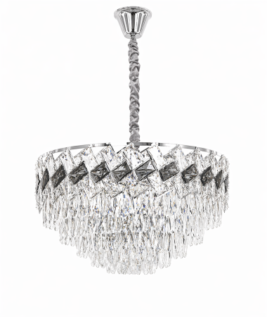 LUSTRE - Lustră crom 6664/400 CH, 5 becuri E14, 40 cm diametru