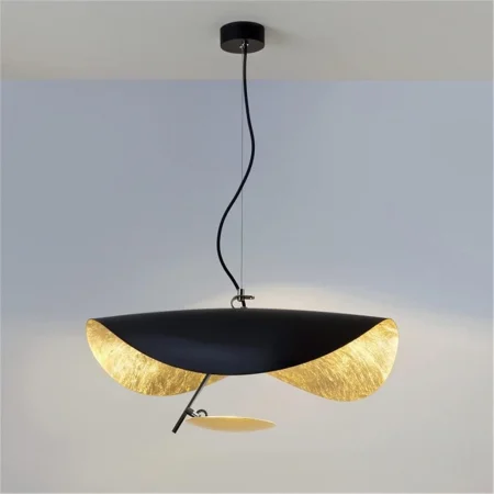 LUSTRE - Lustră LED DT1301/400 M Gold+Negru, Reglabilă 3000K-6500K, 8W, Dimensiuni 400x100 cm