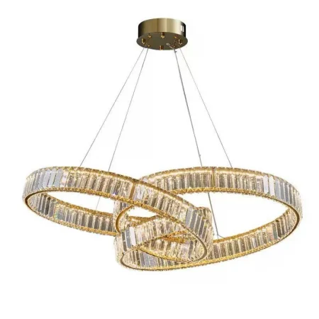 Lustră LED HJ2482/100 CP, 100 cm, cristal K9, telecomandă, 3 culori [2]
