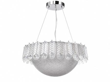 Lustră LED 1062/1 Art Deco, Acril Transparent și Crom [1]