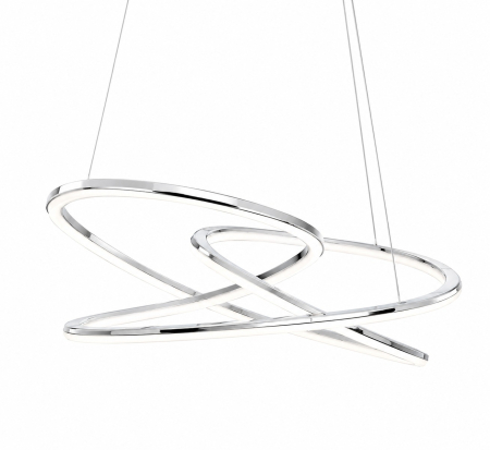 Lustra LED 4034/1H CH Crom cu Cercuri Suspendate Moderne [2]