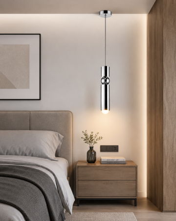 LUSTRE - Lustră Modernă Art-Deco7702/1, 1xE27 Negru Perlat, Reglabilă, Diametru 6 cm, IP21