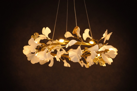 Lustră suspendată elegantă 9080 cu design floral contemporan, finisaj auriu, Ø60–80 cm [2]