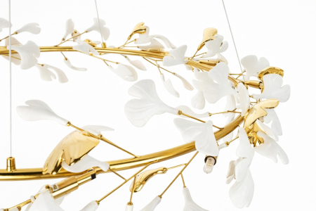 Lustră suspendată elegantă 9080 cu design floral contemporan, finisaj auriu, Ø60–80 cm [1]