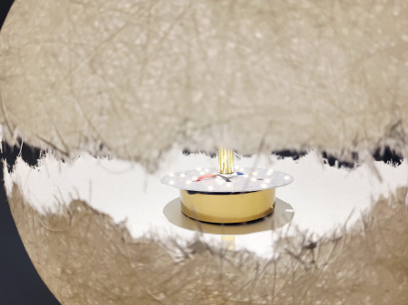 Lustră suspendată modernă 2519/1 cu LED 3 culori – Pendul decorativ glob 30cm, reglabil pe înălțime [6]