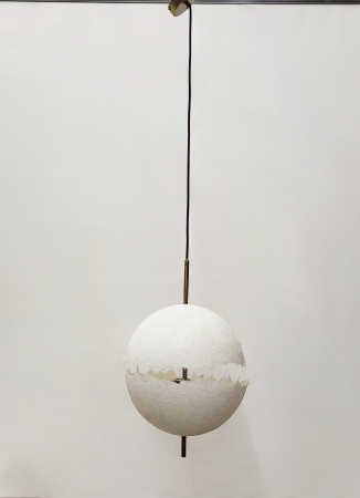 Lustră suspendată modernă 2519/1 cu LED 3 culori – Pendul decorativ glob 30cm, reglabil pe înălțime [3]