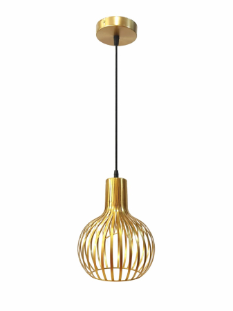 Pendul 1001/1 metal colivie modern alb negru auriu Ø20cm [1]