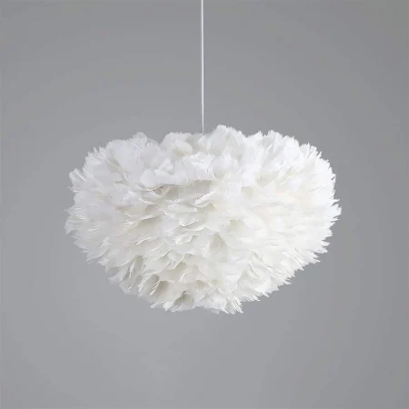 Pendul 1099/500 – abajur din pene, diametru 50 cm, E27, alb, reglabil [2]