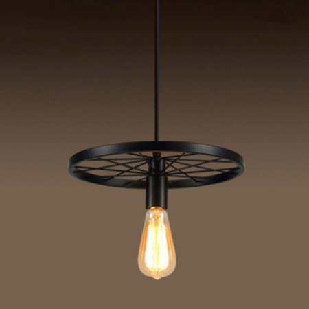 Pendul 1267/1 – metal negru, E27 LED, reglabil, design modern 30x30 cm [1]