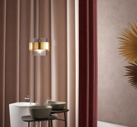 Pendul 9005/1 fumuriu-auriu, glob sticlă 20 cm, soclu E27, H reglabilă [2]