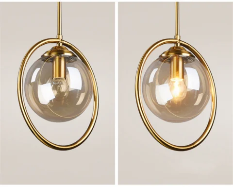 Pendul 23023/1 – sticlă amber, E27, glob decorativ, iluminat elegant [3]