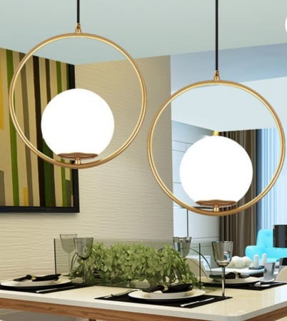 PENDULE - Pendul 1113/1 – metal și sticlă albă, finisaj auriu, crom sau negru, Ø25×H100 cm