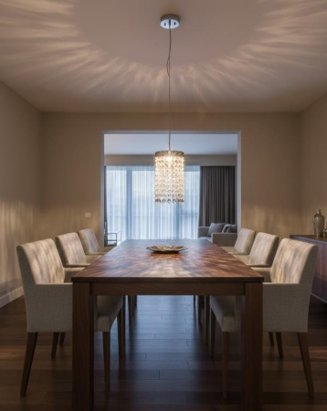 Pendul 6116/1 – iluminat modern cu franjuri din sticlă, finisaj auriu sau argintiu crom lucios [0]