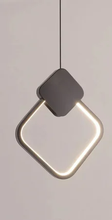 Pendul LED 6816 SQ – negru, aluminiu și silicon, 12W, lumină reglabilă [2]