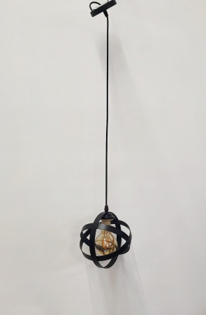 Pendul 7701/1 Negru – Iluminat Modern Sferic pentru Dormitor, Bucătărie și Living [2]