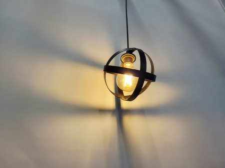 Pendul 7701/1 Negru – Iluminat Modern Sferic pentru Dormitor, Bucătărie și Living [3]