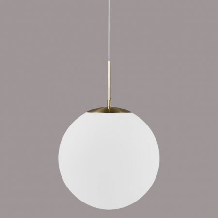 Pendul 8001/300 cu abajur alb mat Ø30 cm, cablu reglabil până la 150 cm, finisaj auriu sau crom. Elegant și versatil, ideal pentru dining, living sau dressing. [2]