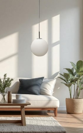 PENDULE - Pendul 8001/300 cu abajur alb mat Ø30 cm, cablu reglabil până la 150 cm, finisaj auriu sau crom. Elegant și versatil, ideal pentru dining, living sau dressing.