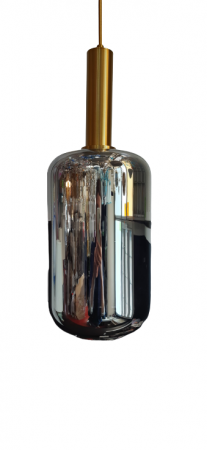 Pendul Moderna-S 9108 – sticlă fumurie stil oglindă, finisaj gold, E27, reglabil [1]