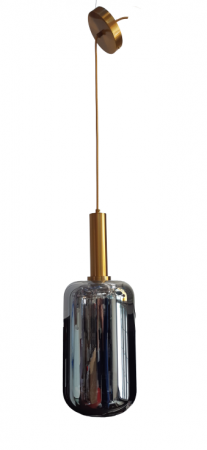 PENDULE - Pendul Moderna-S 9108 – sticlă fumurie stil oglindă, finisaj gold, E27, reglabil