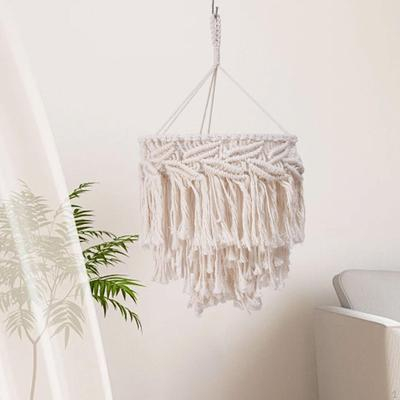 Pendul Boho Y006 din Bumbac Natural Bej Ø35 cm [1]