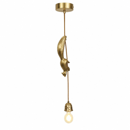 Pendul decorativ 2513/1 – veveriță rășină auriu, E27, cablu reglabil [1]
