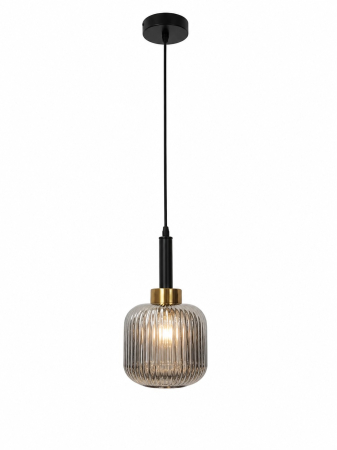 Pendul decorativ 7027/1 SM, sticlă fumurie și alb mat, cablu reglabil, E27 [1]