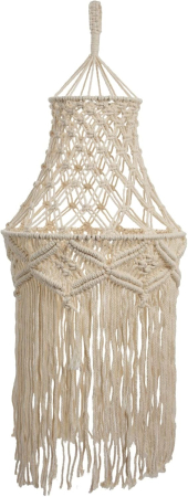 Pendul Decorativ Boho Y009 Bej Natural Ø30 cm cu Franjuri [1]