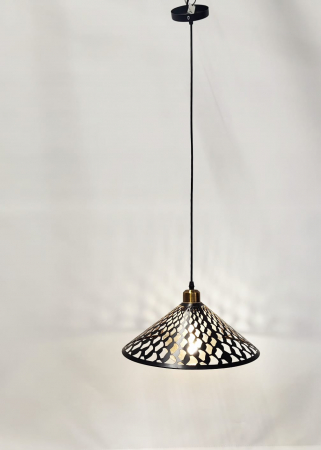 Pendul modern 9111/1 BK, negru cu interior auriu și sticlă aurie, E27 [2]