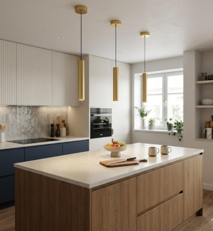 PENDULE - Pendul 2336/1 GD auriu LED 6W cilindric modern