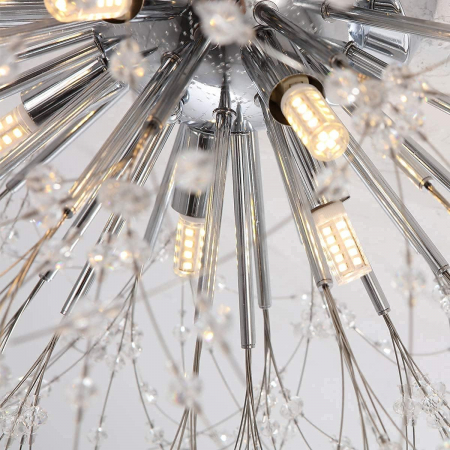 Plafonieră 2403/500 LED 5xG9, 50 cm, Temperatură reglabilă 3000-4000-6500K, Metal Argintiu & Acril [3]