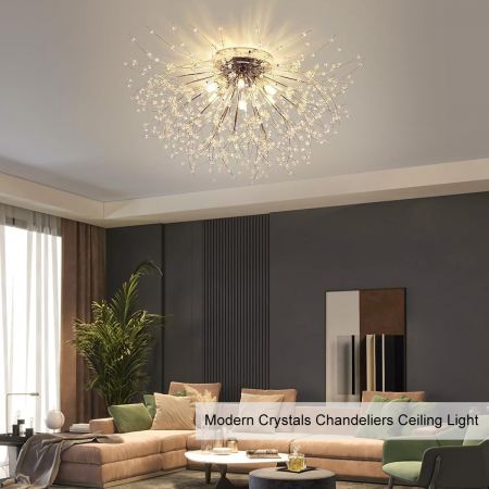 Plafonieră 2403/500 LED 5xG9, 50 cm, Temperatură reglabilă 3000-4000-6500K, Metal Argintiu & Acril [2]