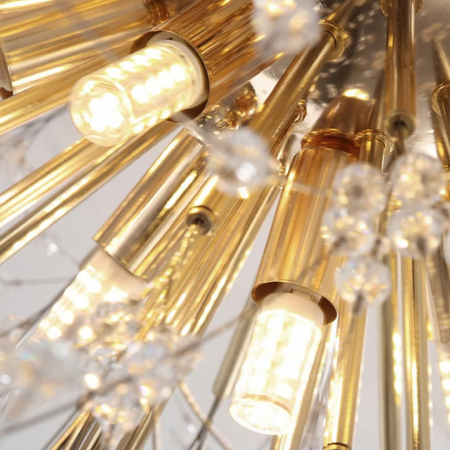 Plafonieră 2403/500 LED 5xG9, 50 cm, Temperatură reglabilă 3000-4000-6500K, Metal Auriu & Acril [2]