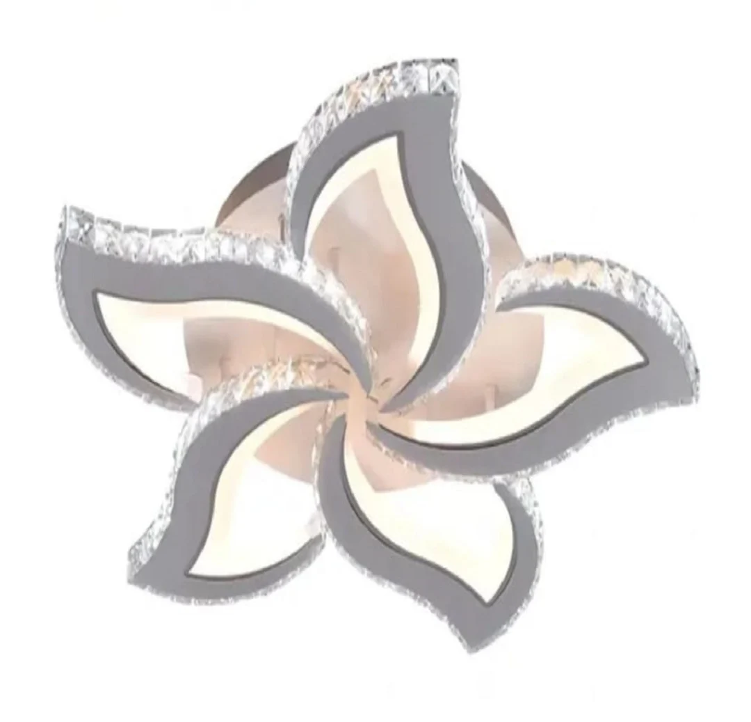 Plafonieră LED 2839-5, 130W, cu Telecomandă, 3 Culori de Lumină, Design Alb Modern [2]