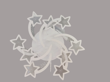 Plafonieră 3142/6+3 acril alb transparent, design stele, 240W, 70 cm [1]