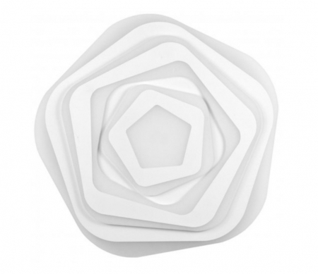 Plafoniera HBW 00 albă, LED cu telecomandă, 40x40x10 cm, lumină reglabilă [1]