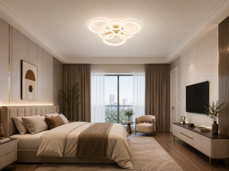 APLICE SI PLAFONIERE - Plafonieră LED aurie 3111/3+3 cu 6 cercuri