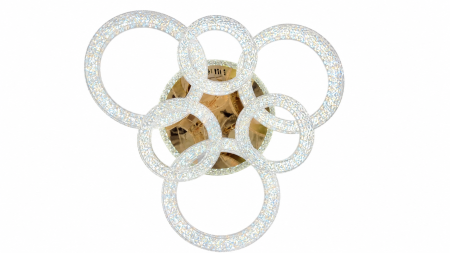 Plafonieră LED aurie 3111/3+3 cu 6 cercuri [1]