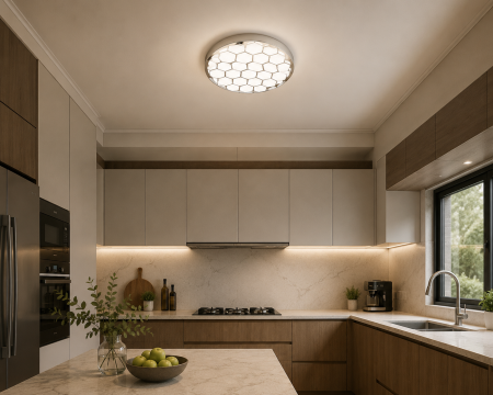 REDUCERI - Plafonieră LED 8341/400, design rotund modern, 40 cm, 3 tipuri de lumină, argintiu & alb