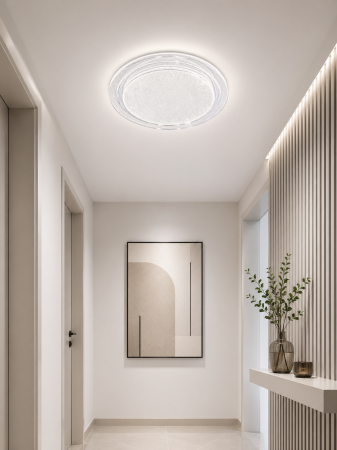 REDUCERI - Plafonieră LED 8381/400, Ø40 cm, 36W, 3 Temperaturi de Lumină, Argintiu