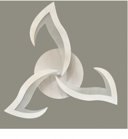 APLICE SI PLAFONIERE - Plafonieră LED MX2394/3, 48W, cu Telecomandă, 3 Tipuri de Lumină, Alb, Design Minimalist