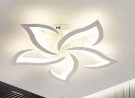 Plafonieră LED MX2394/5, 80W, Ø60 cm, cu Telecomandă, 3 Tipuri de Lumină, Design Narcisă [2]