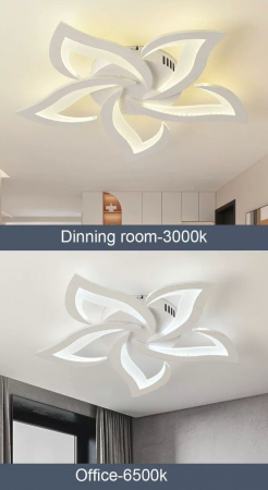 Plafonieră LED MX2394/5, 80W, Ø60 cm, cu Telecomandă, 3 Tipuri de Lumină, Design Narcisă [3]