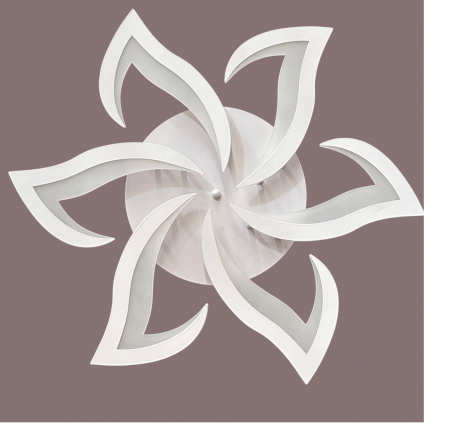 APLICE SI PLAFONIERE - Plafonieră LED MX2394/6, 98W, Ø70 cm, cu Telecomandă, 3 Tipuri de Lumină, Alb