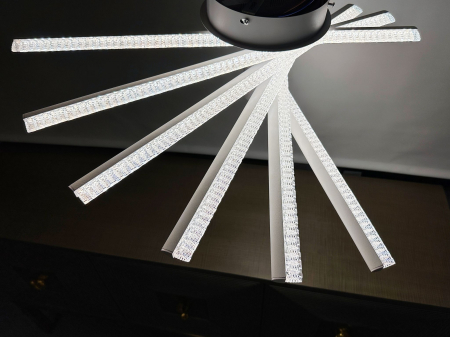 Plafonieră LED WG5116/6L, 190W, cu Telecomandă, 3 Tipuri de Lumină, Design Evantai cu Brațe Rotative [2]