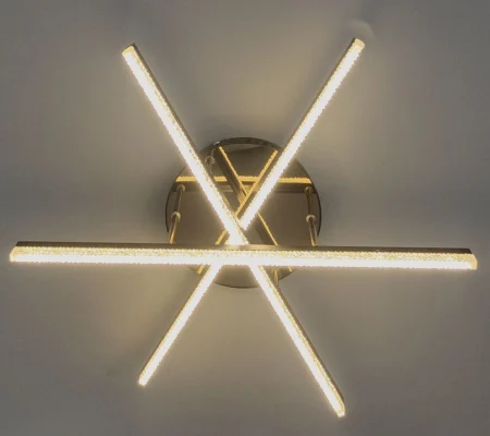 Plafonieră LED WG5131/3 GD, 72W, Metal Auriu & Acril, Diametru 60 cm, Telecomandă, 3 Temperaturi de Lumină [2]